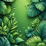 Ultra Soft Area Rug, Non Slip, Stain Resistant, Washable Area Rugs for Living Room, Bedroom, Green Leaf Plush Rug for Tropical Bedroom Decor(Green)