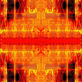 Dynamic Geometric Lava Illusion(Red)