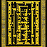 Ultra Soft Area Rug, Non Slip, Stain Resistant, Washable Area Rugs for Living Room, Bedroom, Greek Key Shower Curtain Modern Home Decor(Black)