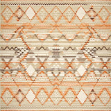 Ultra Soft Area Rug, Non Slip, Stain Resistant, Washable Area Rugs for Living Room, Bedroom, Vibrant Abstract Woven Texture(Orange)