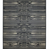 Ultra Soft Area Rug, Non Slip, Stain Resistant, Washable Area Rugs for Living Room, Bedroom, Chic Black and White Design(Black)