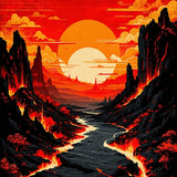 Energetic Abstract Heatwave Design(Red)
