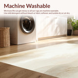 Ultra Soft Area Rug, Non Slip, Stain Resistant, Washable Area Rugs for Living Room, Bedroom, Ethereal Cloud Cream Boho Area With Artistic Neutral Tone Design(Beige)