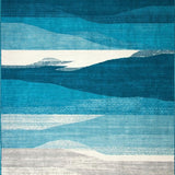 Coastal Waves Abstract Motif(Blue)