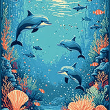 Charming Whimsical Dolphin Theme(Blue)