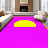 Ultra Soft Area Rug, Non Slip, Stain Resistant, Washable Area Rugs for Living Room, Bedroom, Vibrant Retro Abstract Design(Pink)