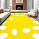 Ultra Soft Area Rug, Non Slip, Stain Resistant, Washable Area Rugs for Living Room, Bedroom, Joyful Abstract Playful Composition(Yellow)
