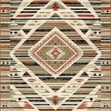 Ultra Soft Area Rug, Non Slip, Stain Resistant, Washable Area Rugs for Living Room, Bedroom, Muted Terracotta Abstract Motif(Gray)