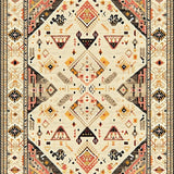Ultra Soft Area Rug, Non Slip, Stain Resistant, Washable Area Rugs for Living Room, Bedroom, Beige Brown Boho Design(Beige)