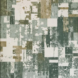 Ultra Soft Area Rug, Non Slip, Stain Resistant, Washable Area Rugs for Living Room, Bedroom, Contemporary Green Abstract Living Room Rug(Gray)