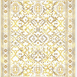 Ultra Soft Area Rug, Non Slip, Stain Resistant, Washable Area Rugs for Living Room, Bedroom, Lush Textured Lattice Arrangement(Gold)