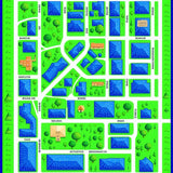 Whimsical Vehicle Pathway Visual(Blue)