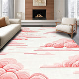 Ultra Soft Area Rug, Non Slip, Stain Resistant, Washable Area Rugs for Living Room, Bedroom, Charming Playful Character Design Rug(White)