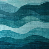 Ultra Soft Area Rug, Non Slip, Stain Resistant, Washable Area Rugs for Living Room, Bedroom, Abstract Ombre Design Round Rug Featuring Striking Shades of Teal and Blue(Blue)