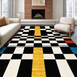 Modern Geometric Checkered Elegance(Black)