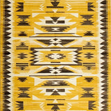 Ultra Soft Area Rug, Non Slip, Stain Resistant, Washable Area Rugs for Living Room, Bedroom, Chic Yellow-Brown Abstract Composition(Yellow)