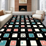 Ultra Soft Area Rug, Non Slip, Stain Resistant, Washable Area Rugs for Living Room, Bedroom, Dynamic Contemporary Symmetrical Shapes(Pink)