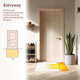 Ultra Soft Area Rug, Non Slip, Stain Resistant, Washable Area Rugs for Living Room, Bedroom, Transitional Soft Abstract Sunshine(Yellow)