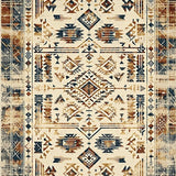 Ultra Soft Area Rug, Non Slip, Stain Resistant, Washable Area Rugs for Living Room, Bedroom, Artful Vintage Botanical Arrangement(Beige)