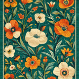 Charming Distressed Tiled Design(Green)