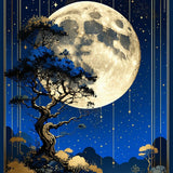 Artistic Sun and Moon Fusion(Blue)