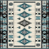 Artistic Black and White Tiled Motif(White)