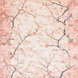 Ultra Soft Area Rug, Non Slip, Stain Resistant, Washable Area Rugs for Living Room, Bedroom, Elegant Creamy Geometric Touch(Pink)