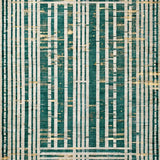 Ultra Soft Area Rug, Non Slip, Stain Resistant, Washable Area Rugs for Living Room, Bedroom, Black and White Striped Rug Machine Washable Abstract Animal Design(Green)