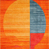 Ultra Soft Area Rug, Non Slip, Stain Resistant, Washable Area Rugs for Living Room, Bedroom, Whimsical Eclectic Patterned Mat(Orange)