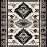 Ultra Soft Area Rug, Non Slip, Stain Resistant, Washable Area Rugs for Living Room, Bedroom, Buckhaven Tribal Heritage With Geometric Aztec For Home(Gray)
