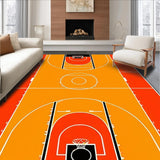 Ultra Soft Area Rug, Non Slip, Stain Resistant, Washable Area Rugs for Living Room, Bedroom, Contemporary Graphic Sports Appeal(Orange)
