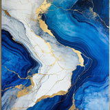Luxurious Blue and Gold Abstract(Blue)