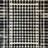 Ultra Soft Area Rug, Non Slip, Stain Resistant, Washable Area Rugs for Living Room, Bedroom, Vintage Inspired Checkerboard Aesthetic(Black)