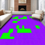 Ultra Soft Area Rug, Non Slip, Stain Resistant, Washable Area Rugs for Living Room, Bedroom, Interactive Playful Geometric Layout(Purple)