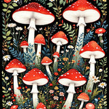 Artistic Mushroom Inspired Composition(Red)