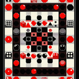 Ultra Soft Area Rug, Non Slip, Stain Resistant, Washable Area Rugs for Living Room, Bedroom, Playful Modern Dice Aesthetic(Red)