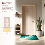 Chic Abstract Linear Composition(Green)