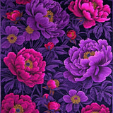 Ultra Soft Area Rug, Non Slip, Stain Resistant, Washable Area Rugs for Living Room, Bedroom, Whimsical Bright Flower Arrangement(Purple)