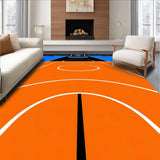 Ultra Soft Area Rug, Non Slip, Stain Resistant, Washable Area Rugs for Living Room, Bedroom, Youthful Urban Sport Theme(Orange)