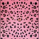 Ultra Soft Area Rug, Non Slip, Stain Resistant, Washable Area Rugs for Living Room, Bedroom, Chic Pink Animal Motif(Pink)