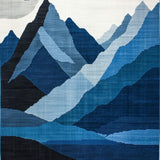 Elegant Cream and Blue Peak(Blue)