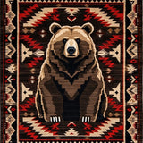 Ultra Soft Area Rug, Non Slip, Stain Resistant, Washable Area Rugs for Living Room, Bedroom, Artistic Bear Silhouette Arrangement(Brown)
