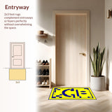 Ultra Soft Area Rug, Non Slip, Stain Resistant, Washable Area Rugs for Living Room, Bedroom, Cheerful Vintage Aesthetic Charm(Yellow)