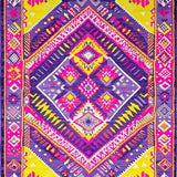 Ultra Soft Area Rug, Non Slip, Stain Resistant, Washable Area Rugs for Living Room, Bedroom, Striking Ogee Pattern in Purple(Purple)