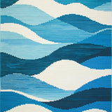 Lush Gentle Curved Lines(Blue)