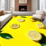 Ultra Soft Area Rug, Non Slip, Stain Resistant, Washable Area Rugs for Living Room, Bedroom, Charming Citrus Aesthetic Delight(Yellow)