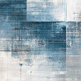 Ultra Soft Area Rug, Non Slip, Stain Resistant, Washable Area Rugs for Living Room, Bedroom, Sophisticated Ombre Rug in Distressed Blue and Beige Tones for Any Space(Blue)