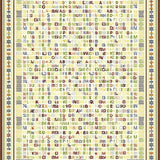 Ultra Soft Area Rug, Non Slip, Stain Resistant, Washable Area Rugs for Living Room, Bedroom, Contemporary Neutral Circular Design(Gold)
