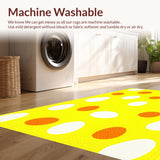 Ultra Soft Area Rug, Non Slip, Stain Resistant, Washable Area Rugs for Living Room, Bedroom, Youthful Modern Geometric Motif(Yellow)