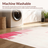 Ultra Soft Area Rug, Non Slip, Stain Resistant, Washable Area Rugs for Living Room, Bedroom, Rustic Textured Artistic Flow(White)